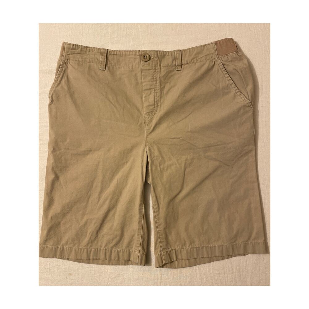 Lands' End Size XL 18-20 Kids Shorts Elastic Waist Khaki Pockets 9" Inseam